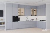 Кухня с фасадами «Джесси» серого цвета - изображение 3